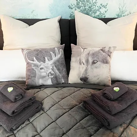 Magic Forest Design Apartment, 65 Zoll Tv, Waschtrockner, Lage, Am Markt Γκέρα