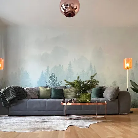 Magic Forest Design Apartment, 65 Zoll Tv, Waschtrockner, Lage, Am Markt Lägenhet *