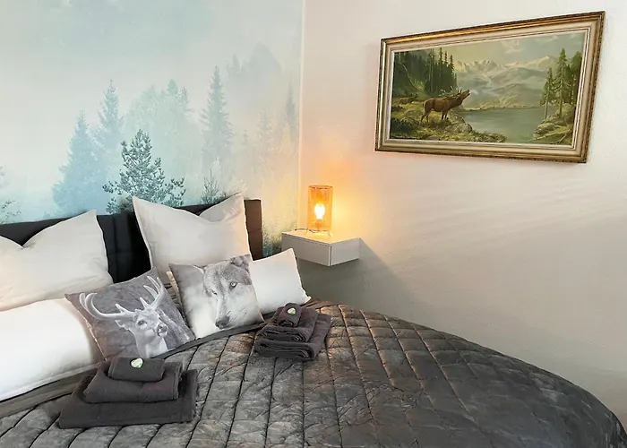 Appartement Magic Forest Design Apartment, 65 Zoll Tv, Waschtrockner, Lage, Am Markt Gera