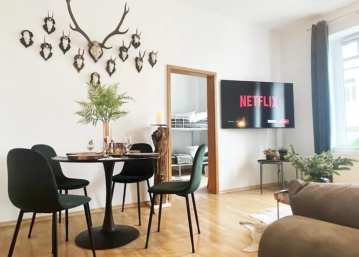 Appartement Magic Forest Design Apartment, 65 Zoll Tv, Waschtrockner, Lage, Am Markt