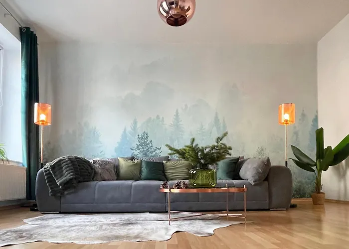 Magic Forest Design Apartment, 65 Zoll Tv, Waschtrockner, Lage, Am Markt Appartement *